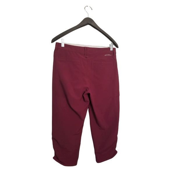 Eddie Bauer Women's Burgandy Capri Pants Size 6 (30), Inseam 21 in, Length 30 in - Picture 2 of 10